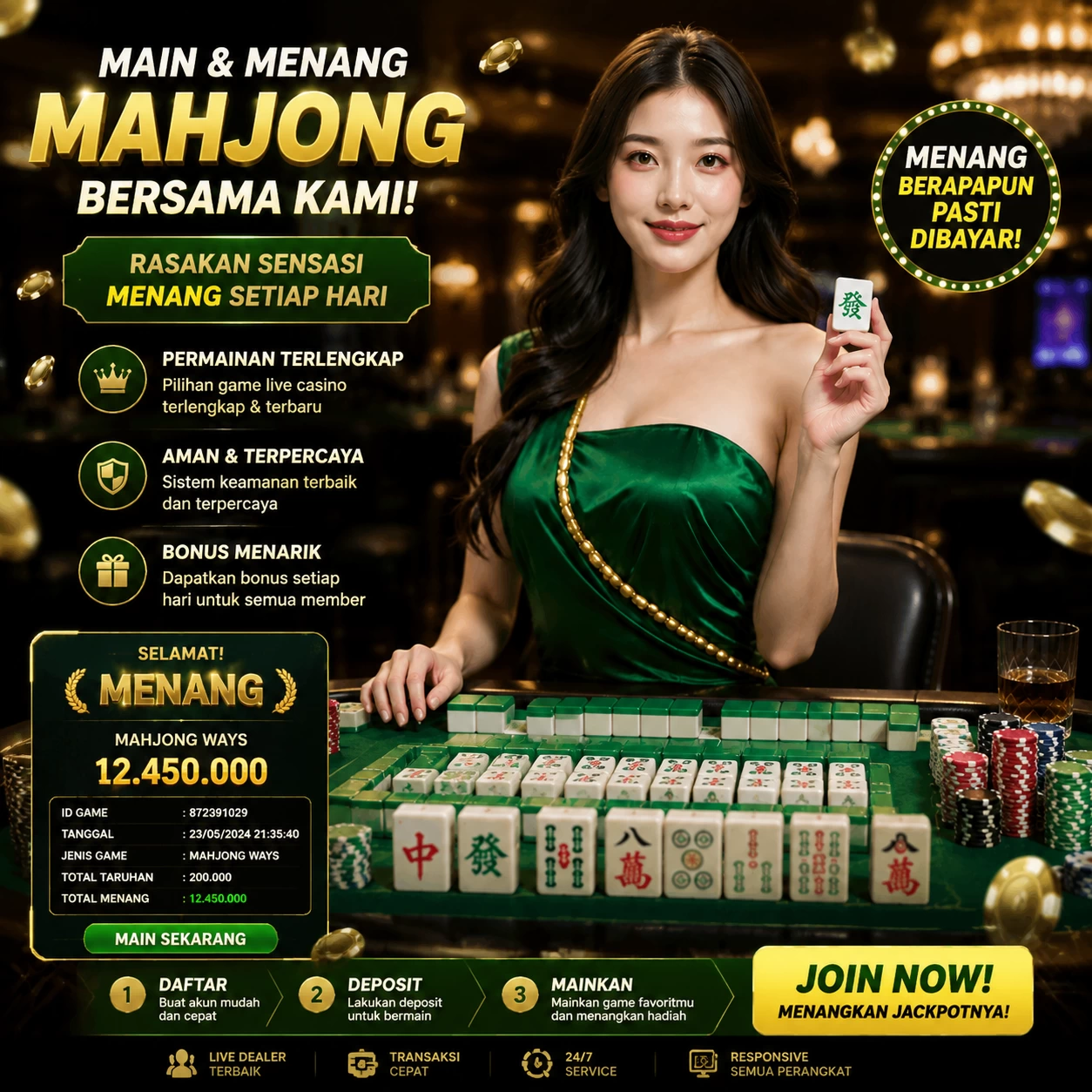 Yang berubah di merpati178: bookmark, e-wallet, turnover